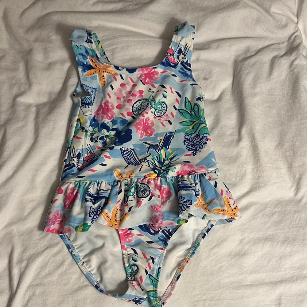 Kids Swimwear with Tropical Print